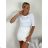 Tričko s 3/4 rukávem dámské (S/M/L ONE SIZE) ITALSKá MóDA IM5260003/DUR S/M/L bílá