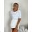 Tričko s 3/4 rukávem dámské (S/M/L ONE SIZE) ITALSKá MóDA IM5260003/DUR S/M/L bílá