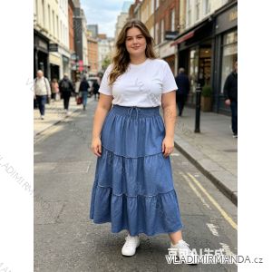 Sukně dlouhá dámská nadrozměr (44/46/48 ONE SIZE) ITALSKÁ MÓDA IM426216