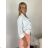 Women's Long Sleeve Knitted Sweater (S/M ONE SIZE) ITALIAN FASHION IMWDT23005 S / M / L white