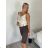 Kraťasy elegantní s páskem dámské FAIRA  (S/M/L ONE SIZE) ITALSKÁ MÓDA IMD26000456/DUR S/M/L bílá
