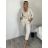 Nohavice elegantní s opaskom dámske (S/M/L ONE SIZE) TALIANSKA MÓDA IMD26000457