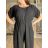 Overal letní krátký rukáv dámský (S/M/L ONE SIZE) ITALSKÁ MÓDA IMD26047 červená S/M/L