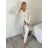 Souprava sako a kalhoty dlouhé dámské (S/M/L ONE SIZE) IMM26MY87072/DUR S/M/L béžová krémová