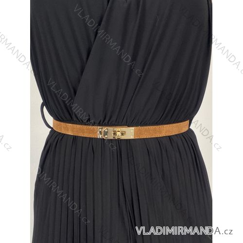 Opasok kožený dámsky (ONE SIZE) TALIANSKA MÓDA IMWS260001/DUR ONE SIZE hnedá