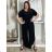 Women's Elegant Oversize Long Sweatpants (S/M/L ONE SIZE) ITALIAN FASHION IMD23634 S / M / L black