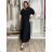 Women's Elegant Oversize Long Sweatpants (S/M/L ONE SIZE) ITALIAN FASHION IMD23634 S / M / L black
