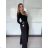 Kurzärmliges Sommer-Freizeitkleid für Damen (S/M/L EINHEITSGRÖSSE) ITALIAN FASHION IMWGB25022 S / M / L schwarz