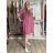 Sommerkleid oval Kurzarm Damen Übergröße (50/52/54 Einheitsgröße) ITALIAN FASHION IM425011