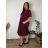 Summer dress oval short sleeve women's oversized (50/52/54 ONE SIZE) ITALIAN FASHION IM425011 50/52/54 beige