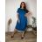 Summer dress oval short sleeve women's oversized (50/52/54 ONE SIZE) ITALIAN FASHION IM425011  green khaki