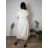 Summer dress oval short sleeve women's oversized (50/52/54 ONE SIZE) ITALIAN FASHION IM425011  green khaki