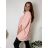 Summer dress oval short sleeve women's oversized (50/52/54 ONE SIZE) ITALIAN FASHION IM425011 54/56/58 růžová světlá