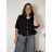 Sommerkleid oval Kurzarm Damen Übergröße (50/52/54 Einheitsgröße) ITALIAN FASHION IM425011 50/52/54 schwarz
