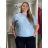 Tunic with pendant short sleeve women's oversized (54/56/58 ONE SIZE) ITALIAN FASHION IM425031  Light blue