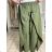 Nohavice letné zavinovacie dámske MAYA (M/L/XL ONE SIZE) TALIANSKA MÓDA IM426159/DUR khaki M/L/XL