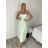Women's long strapless party dress (S/M/L ONE SIZE) ITALIAN FASHION IMPLP2365360011A S / M / L light green