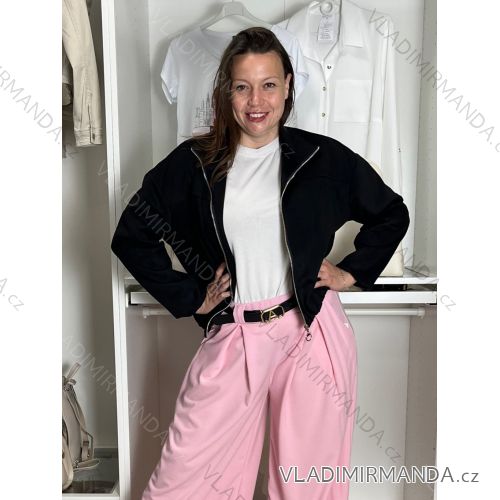 Bunda oversize dlhý rukáv dámska KAILA (S/M/L/XL ONE SIZE) TALIANSKA MÓDA IMC26081/DUR černá S/ML