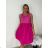 Šaty letné bez rukávu dámske GABI (S/M/L ONE SIZE) TALIANSKA MÓDA IM725103/DUR černá S/M/L