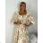 Šaty dlouhé letní elegantní na ramínka dámské IRIS (S/M/L ONE SIZE) ITALSKÁ MÓDA IMPKM2626098/DUR S/M/L béžová