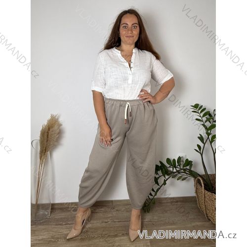Lange Sommerhose für Damen mit Gürtel (Einheitsgröße S/M) ITALIAN FASHION IMD24080