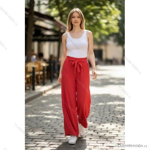 Kalhoty dlouhé letní dámské (S/M/L ONE SIZE) ITALSKÁ MÓDA IMD26079