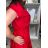 Šaty letní elegantní krátký rukáv dámske (S/M/L ONE SIZE) TALIANSKA MÓDA IM526023156/DUR S/M/L červená