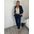 Sako elegantné 3/4 dlhý rukáv dámske Mirabel (S/M/L ONE SIZE) TALIANSKA MÓDA IMD26074/DUR S/M/L čierna