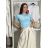 Women's Elegant Oversize Long Sweatpants (S/M/L ONE SIZE) ITALIAN FASHION IMD26045/DUR S / M / L beige