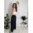 Nohavice letní s opaskom dámske TERNA (S/M/L ONE SIZE) TALIANSKA MÓDA IM426001356/DUR světle zelená S/M/L