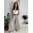 Kalhoty elegantní s páskem dámské (S/M/L ONE SIZE) ITALSKÁ MÓDA IM4260015/DUR Černá S/M/L