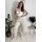 Tepláky/Kalhoty elegantní oversize dlouhé dámské (S/M/L ONE SIZE) ITALSKÁ MÓDA IMD26003/DUR vínová S/M/L