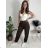 Tepláky/Kalhoty elegantní oversize dlouhé dámské (S/M/L ONE SIZE) ITALSKÁ MÓDA IMD26003/DUR vínová S/M/L