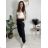 Tepláky/Kalhoty elegantní oversize dlouhé dámské (S/M/L ONE SIZE) ITALSKÁ MÓDA IMD26003/DUR vínová S/M/L