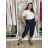 Kalhoty volnočasové dámské ZITA (S/M/L ONE SIZE) ITALSKÁ MÓDA IMSM26001239