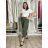 Kalhoty volnočasové dámské ZITA (S/M/L ONE SIZE) ITALSKÁ MÓDA IMSM26001239/DUR S/M/L zelená khaki