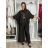 Komplet elegantní Tunika oversize krátký rukáv a kalhoty  dámské AMI (S/M/L ONE SIZE) ITALSKÁ MÓDA IMM267304