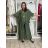 Komplet elegantní Tunika oversize krátký rukáv a kalhoty  dámské AMI (S/M/L ONE SIZE) ITALSKÁ MÓDA IMM267304