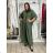 Komplet elegantní Tunika oversize krátký rukáv a kalhoty  dámské AMI (S/M/L ONE SIZE) ITALSKÁ MÓDA IMM267304