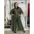 Komplet elegantní Tunika oversize krátký rukáv a kalhoty  dámské AMI (S/M/L ONE SIZE) ITALSKÁ MÓDA IMM267304