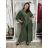Komplet elegantní Tunika oversize krátký rukáv a kalhoty  dámské AMI (S/M/L ONE SIZE) ITALSKÁ MÓDA IMM267304