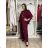Komplet elegantní Tunika oversize krátký rukáv a kalhoty  dámské AMI (S/M/L ONE SIZE) ITALSKÁ MÓDA IMM267304