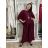 Komplet elegantní Tunika oversize krátký rukáv a kalhoty  dámské AMI (S/M/L ONE SIZE) ITALSKÁ MÓDA IMM267304
