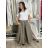 Kalhoty lněné letní dlouhé dámské (S/M/L ONE SIZE) ITALSKÁ MÓDA IMSM26001240/DUR S/M/L hnědá