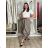 Kalhoty oversize s páskem dámské (S/M/L ONE SIZE) ITALSKÁ MÓDA IMSM265052/DUR S/M/L hnědá