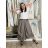 Kalhoty oversize s páskem dámské (S/M/L ONE SIZE) ITALSKÁ MÓDA IMSM265052/DUR S/M/L hnědá