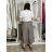 Kalhoty oversize s páskem dámské (S/M/L ONE SIZE) ITALSKÁ MÓDA IMSM265052/DUR S/M/L hnědá