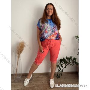 Kraťasy šortky strečové dámské (XL/2XL/3XL ONE SIZE) ITALSKÁ MÓDA IM422549/DR