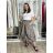 Nohavice puntíkaté s páskem dámske (S/M/L ONE SIZE) TALIANSKA MÓDA IMSM265057/DUR S/M/L hnedá