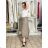 Kalhoty letní lněné dámské (S/M/L ONE SIZE) ITALSKÁ MÓDA IMSM265060/DUR S/M/L hnědá